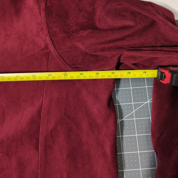 Bob Mackie Zippered Jacket 2X Wearable Art Cranberry Embroidery Tassels Lined - Picture 12 of 14